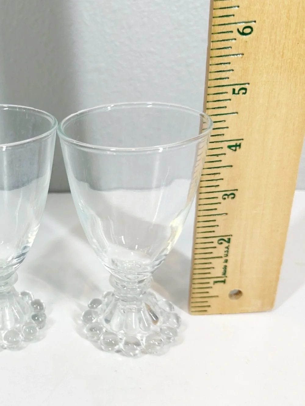 VINTAGE ANCHOR HOCKING Mid-Century Modern Berwick-Boopie Clear Glass Goblets